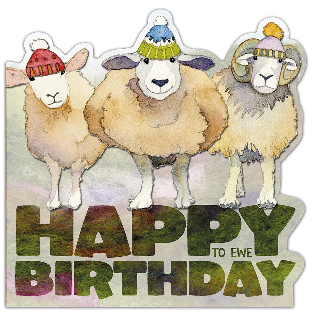 Emma Ball Birthday Card : Die Cut Sheep
