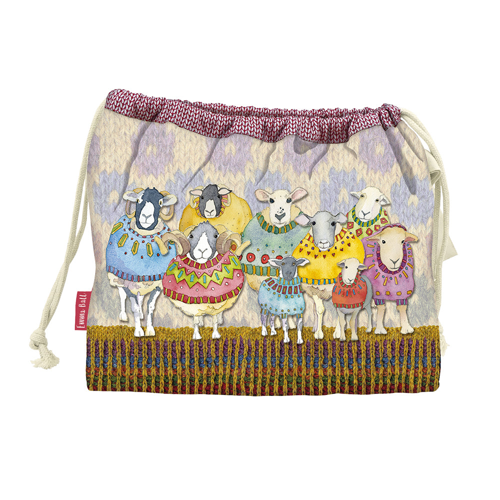 Emma Ball Drawstring Bag : Sheep in Sweaters