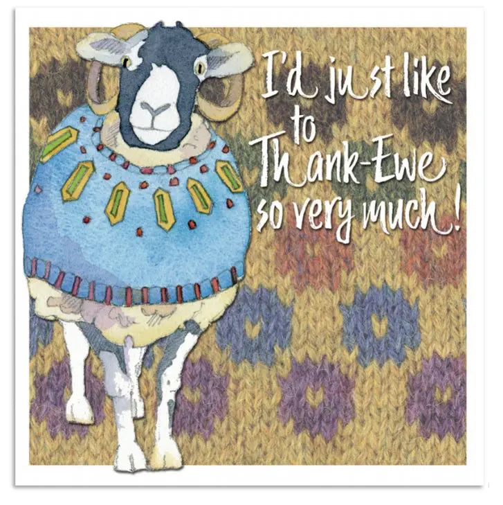 Emma Ball Thank You Card : Woolly Sheep