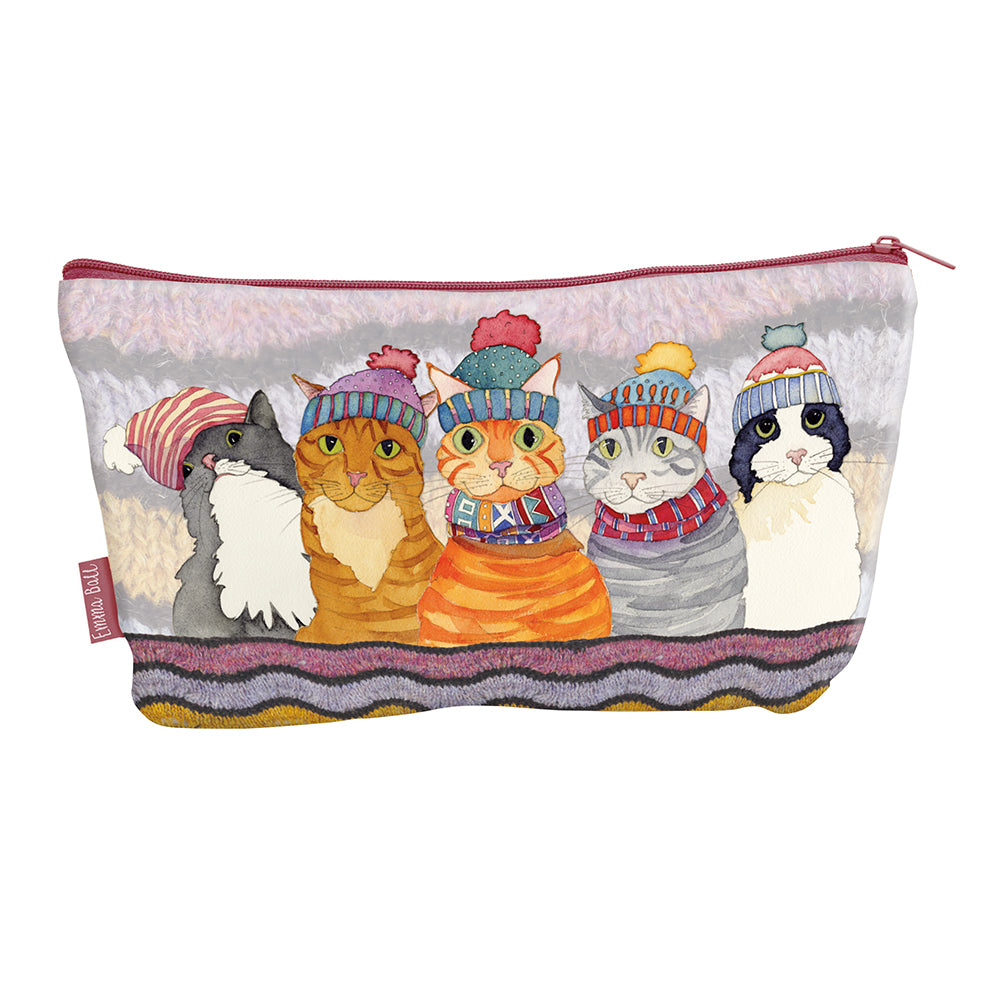 Emma Ball Zipped Pouch : Cats in Hats