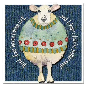 Emma Ball Get Well Sheep in Sweaters Card