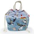 Emma Ball Diving Puffins Large Bucket Bag