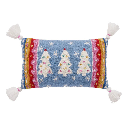 Hook Pillow- Fair Isle Tree w/ Tassels BSR 50