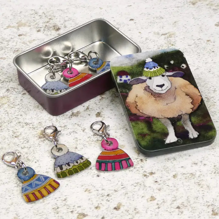 Stitch Markers In A Tin