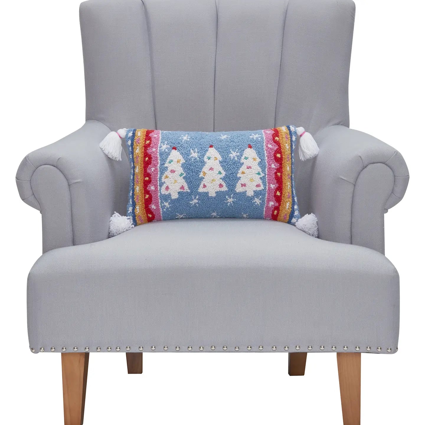 Hook Pillow- Fair Isle Tree w/ Tassels BSR 50