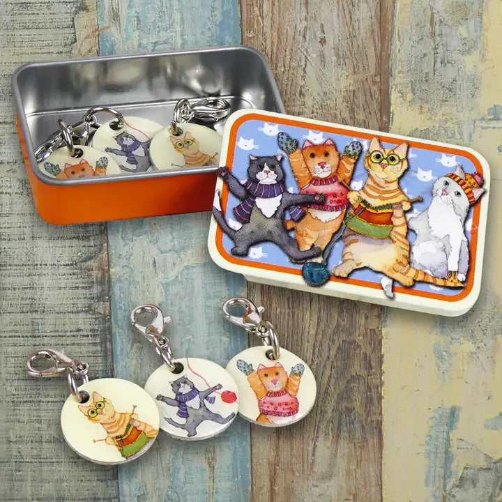 Stitch Markers In A Tin