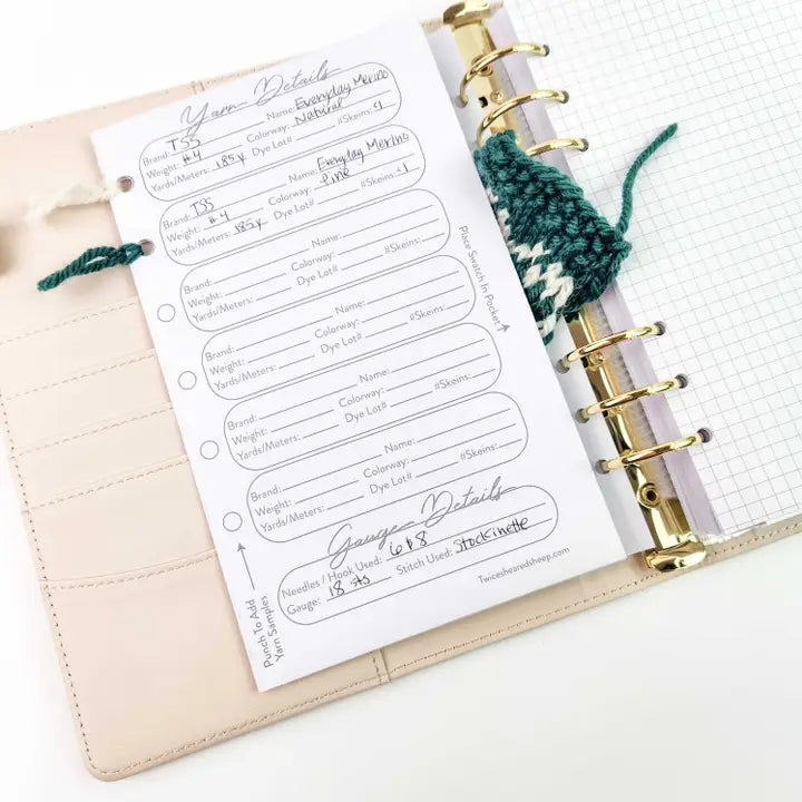 Project Journal Planner for Knitters and Crocheters