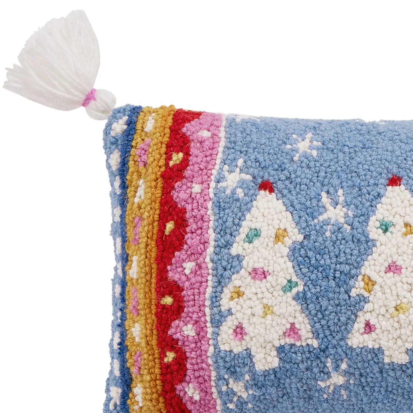Hook Pillow- Fair Isle Tree w/ Tassels BSR 50