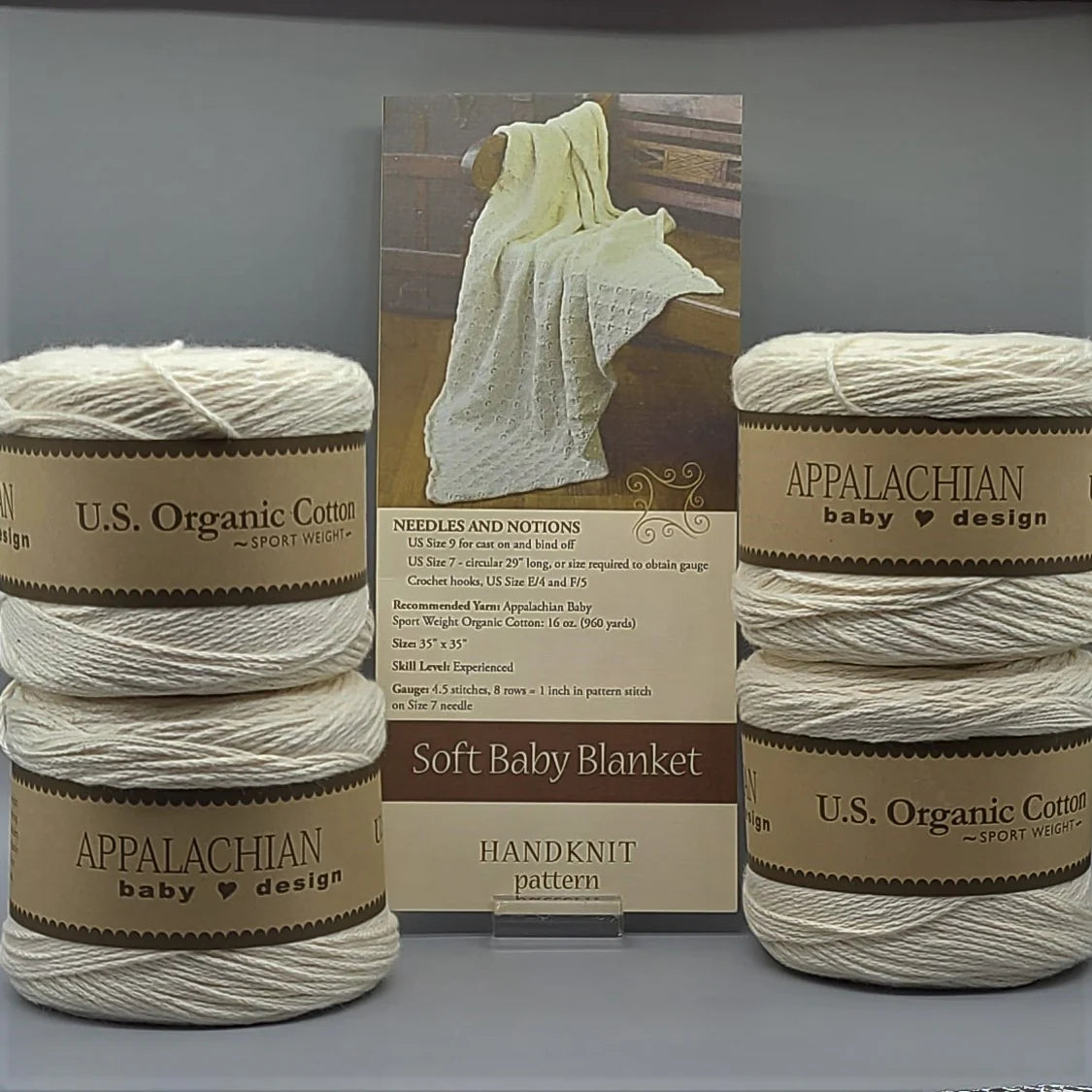 Soft Organic Cotton Baby Blanket Kit