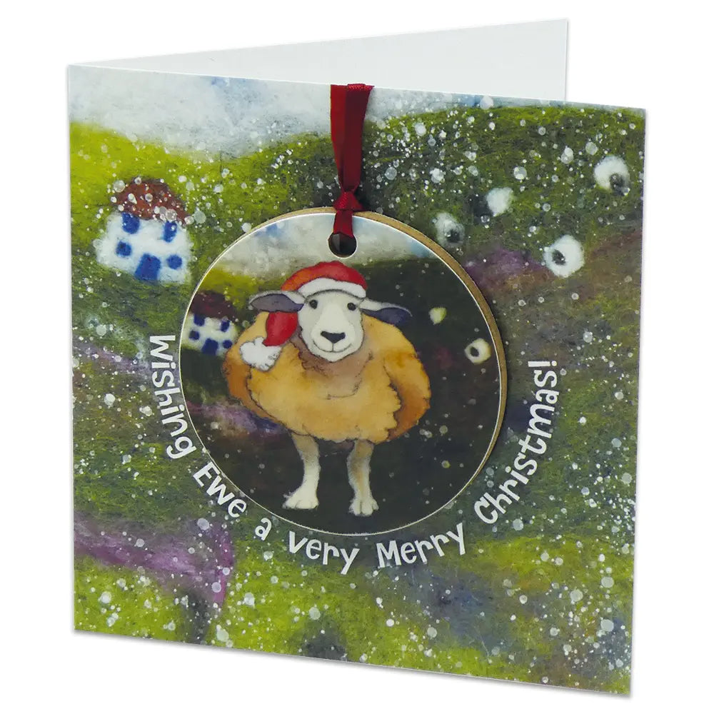 Emma Ball Felted Sheep Bauble Card