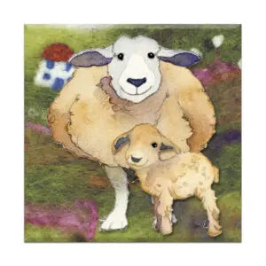 Emma Ball Magnet : Felted Sheep & Lamb