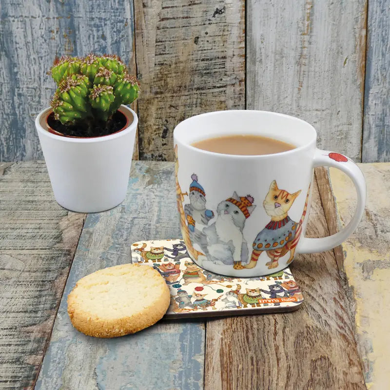 Emma Ball Bone China Mug : Kittens In Mittens