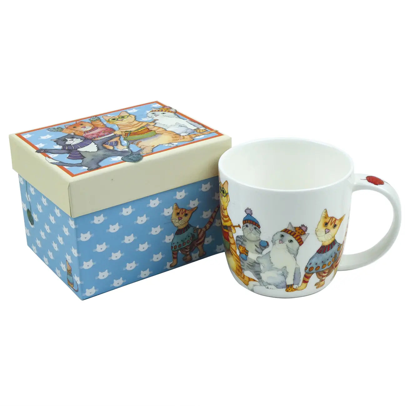 Emma Ball Bone China Mug : Kittens In Mittens