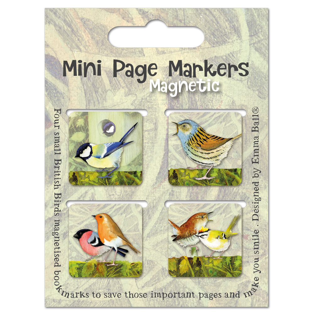 Emma Ball Mini Magnetic Page Markers : British Birds