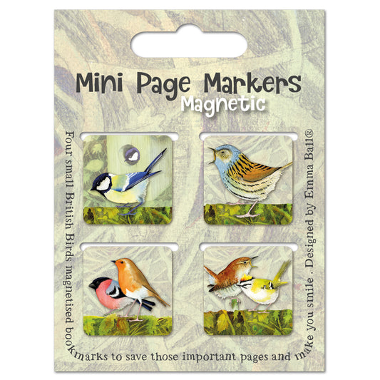 Emma Ball Mini Magnetic Page Markers : British Birds