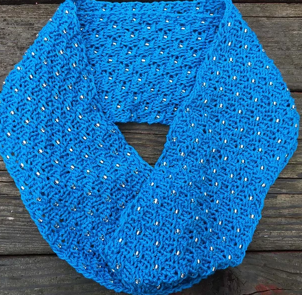 Easy Beaded Cowl July 17