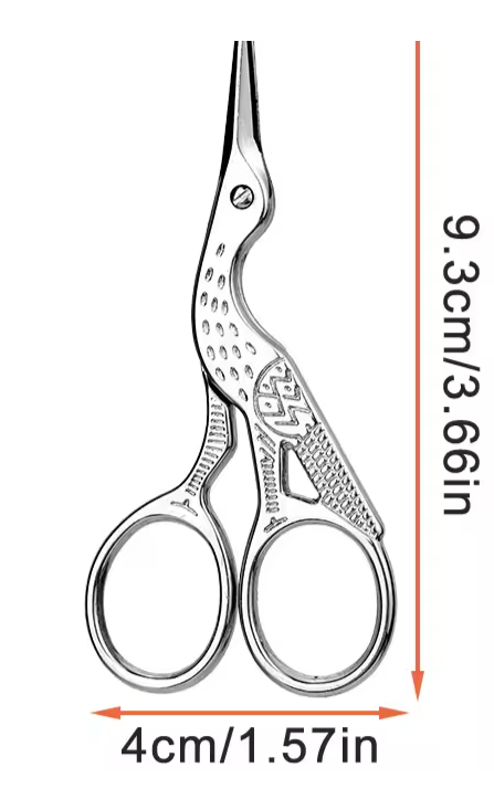 Stainless Steel Vintage Scissors Bird
