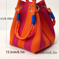 Knitted Retro Bucket Project Bag