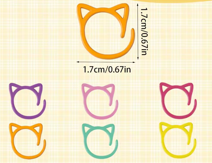 Hearts or Cats Stitch Markers with Tin BSR