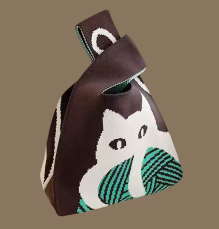 Mini Knitted Yarn Wrist Bag
