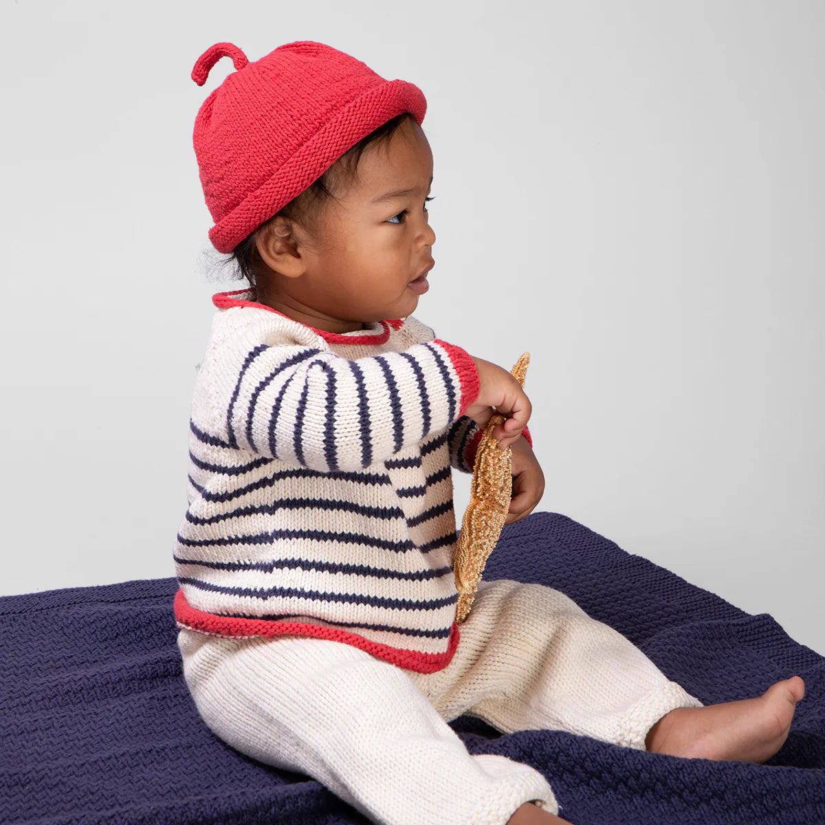 Breton Baby Pullover & Beanie Kit
