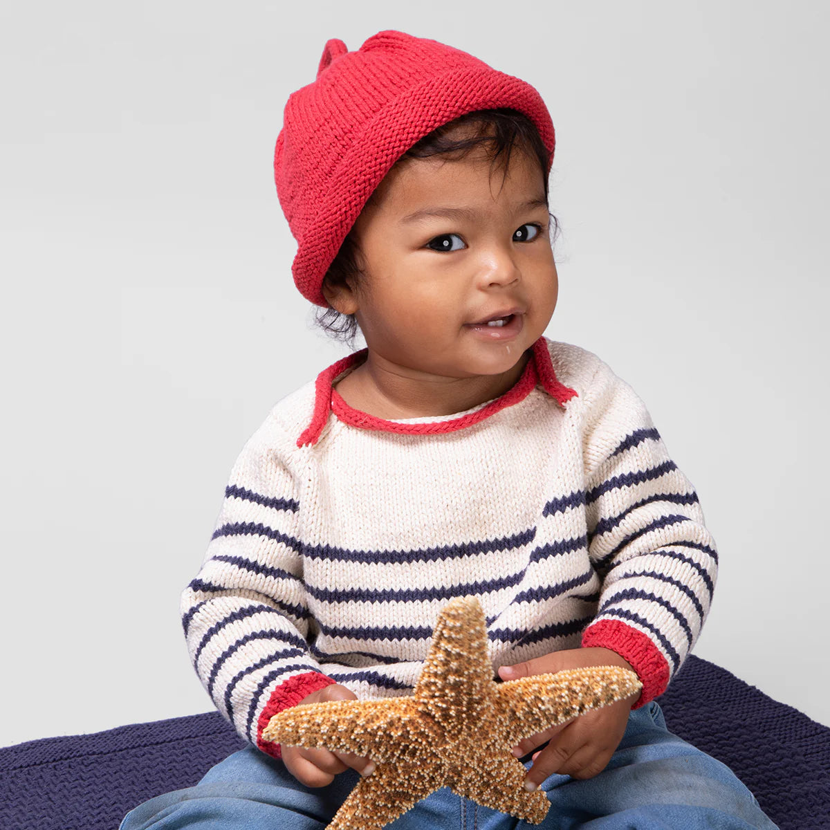 Breton Baby Pullover & Beanie Kit