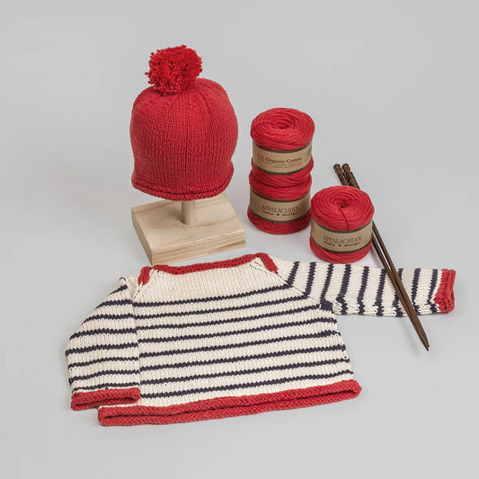 Breton Baby Pullover & Beanie Kit