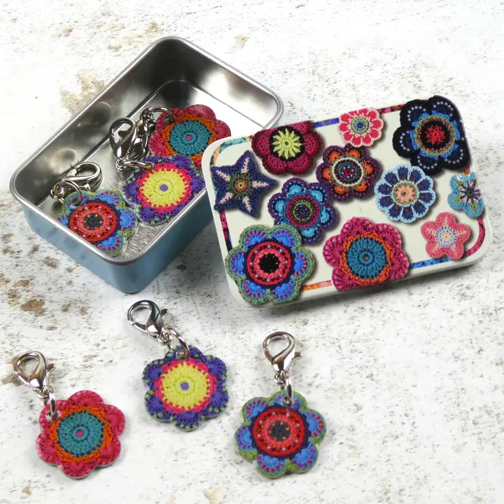 Stitch Markers In A Tin