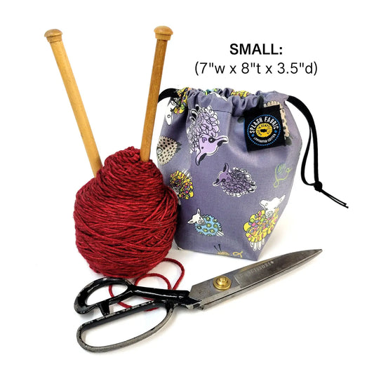 Cinch Bag Small - Plum Sheep
