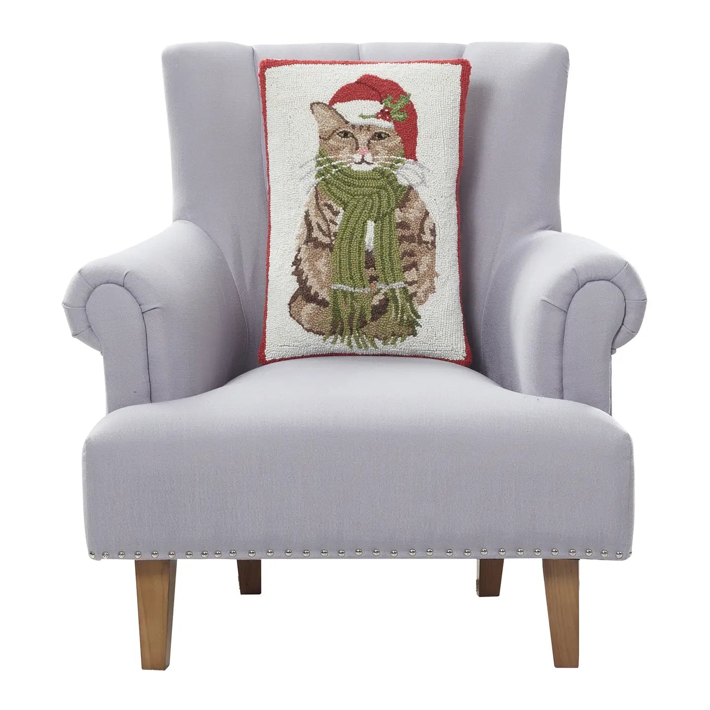 Hook Pillow- Green Scarf Cat BSR 50