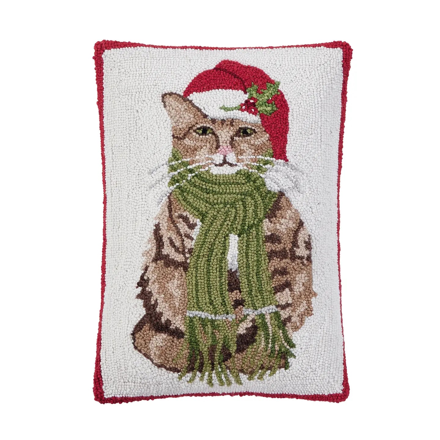 Hook Pillow- Green Scarf Cat BSR 50