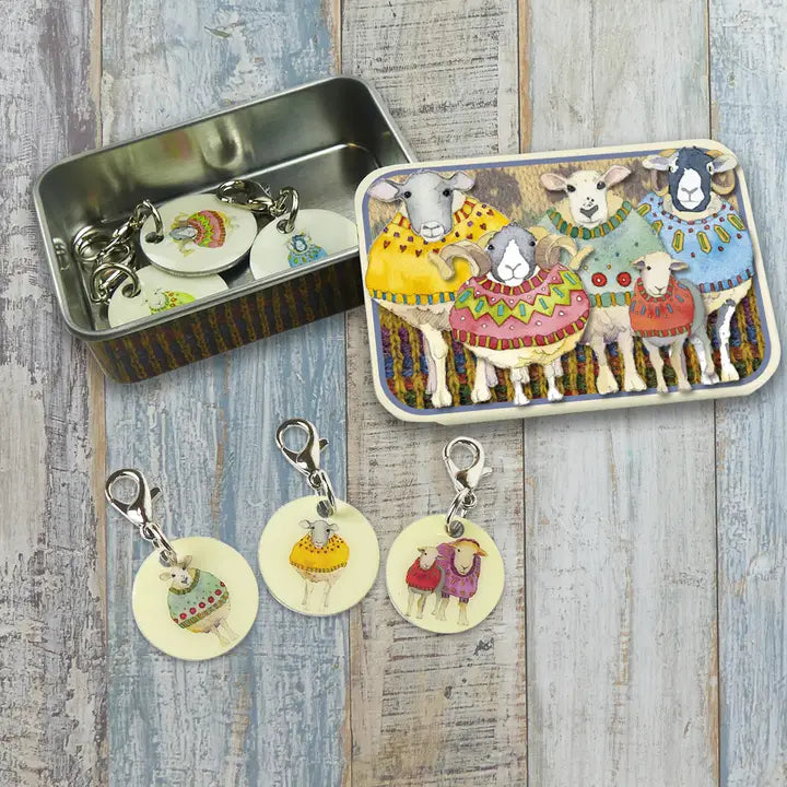 Stitch Markers In A Tin