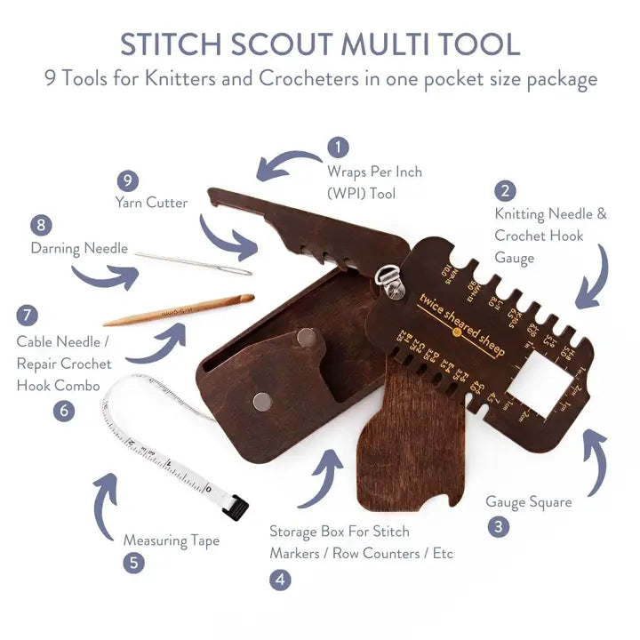 Stitch Scout Multi-Tool For Knitters & Crocheters