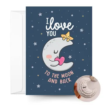 Love Card & Moon Crochet Pattern